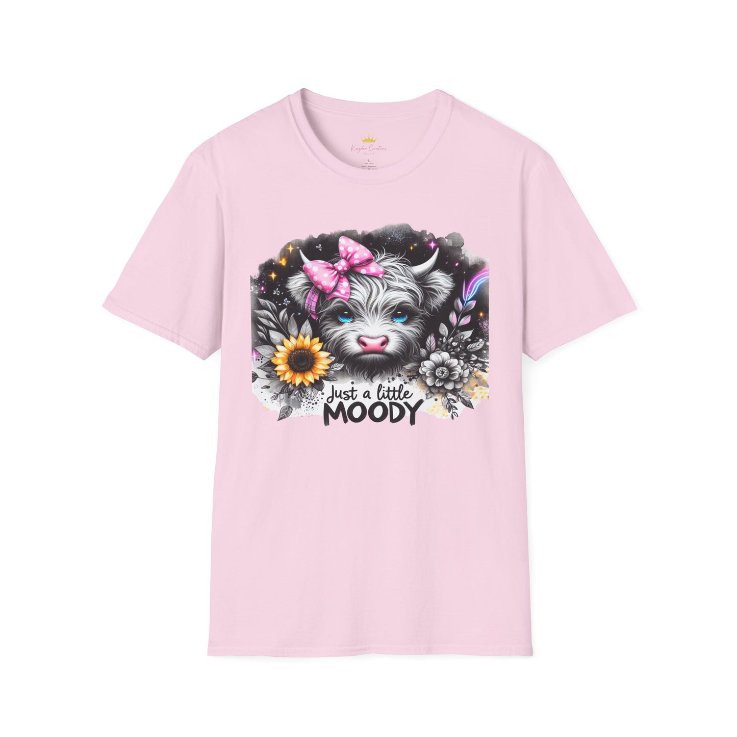 Moody Cow T-Shirt | Cute Animal Graphic Tee, Gift for Cow Lovers, Casual Wear, Birthday Gift, Everyday Style