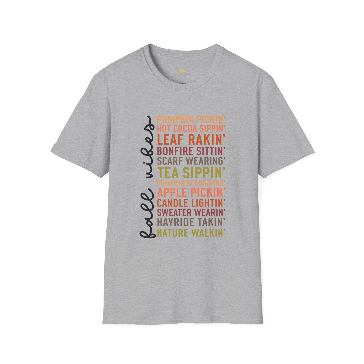 Autumn Vibes T-Shirt, Cozy Fall Attire, Unisex Tee for Thanksgiving, Gift for Nature Lovers, Seasonal Wear, Pumpkin Spice Tee