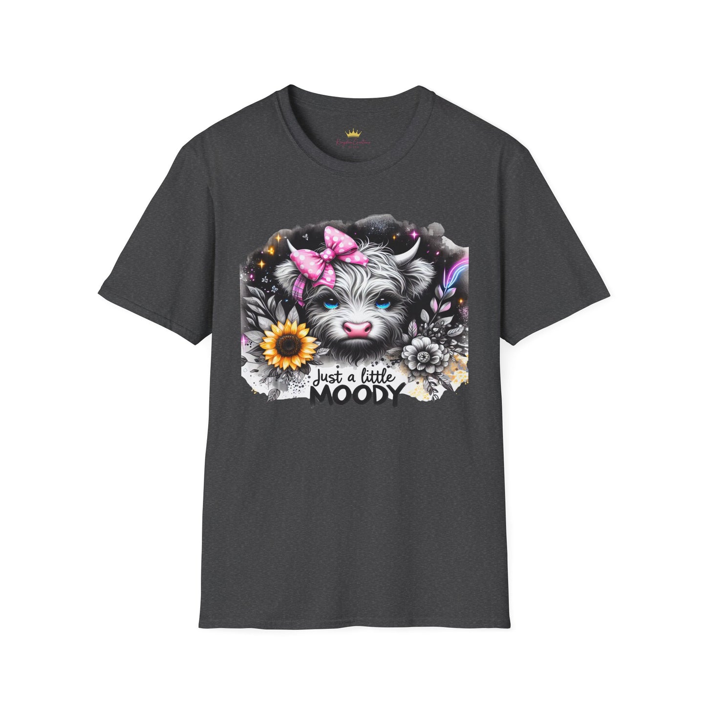 Moody Cow T-Shirt | Cute Animal Graphic Tee, Gift for Cow Lovers, Casual Wear, Birthday Gift, Everyday Style