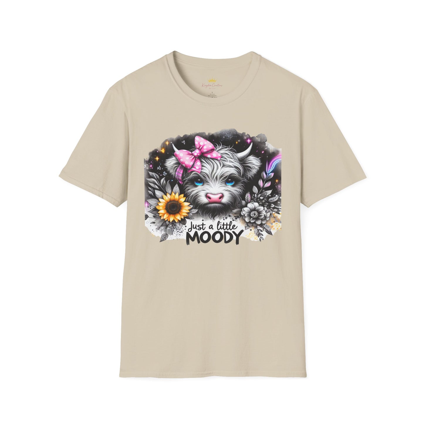 Moody Cow T-Shirt | Cute Animal Graphic Tee, Gift for Cow Lovers, Casual Wear, Birthday Gift, Everyday Style