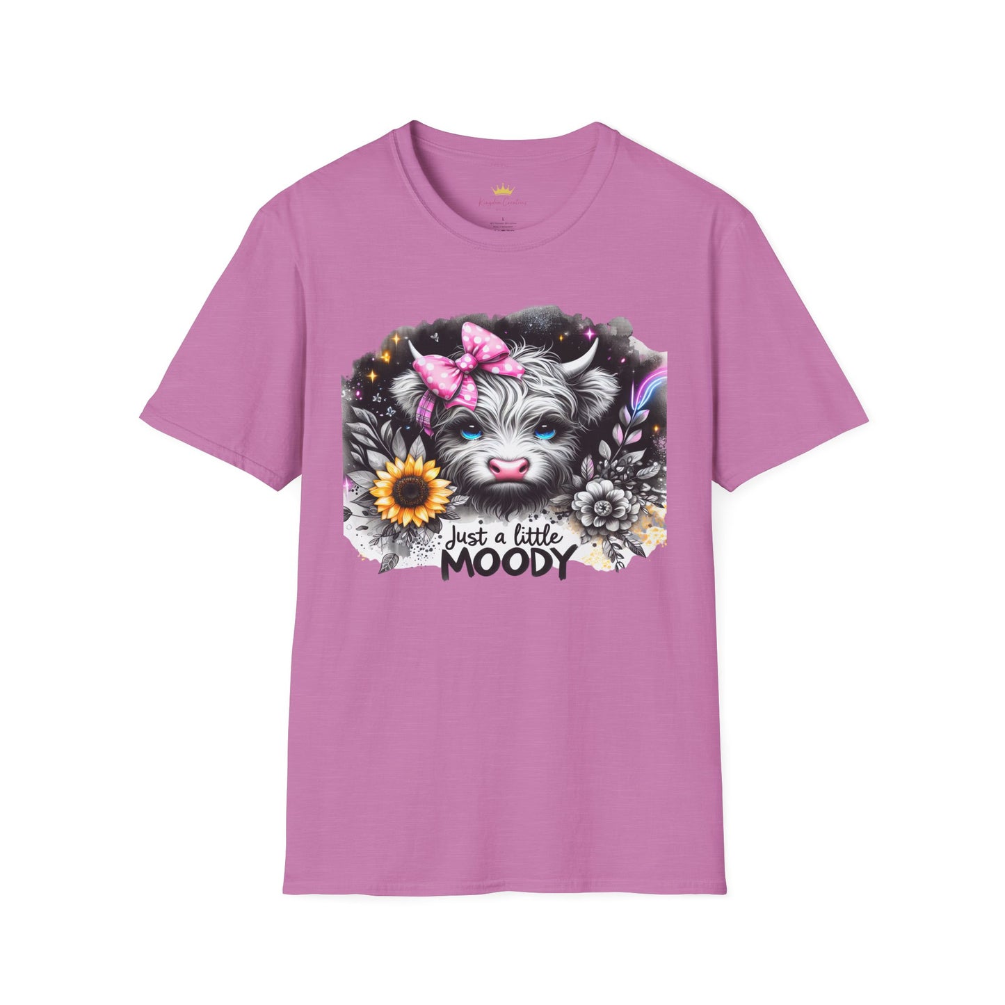 Moody Cow T-Shirt | Cute Animal Graphic Tee, Gift for Cow Lovers, Casual Wear, Birthday Gift, Everyday Style