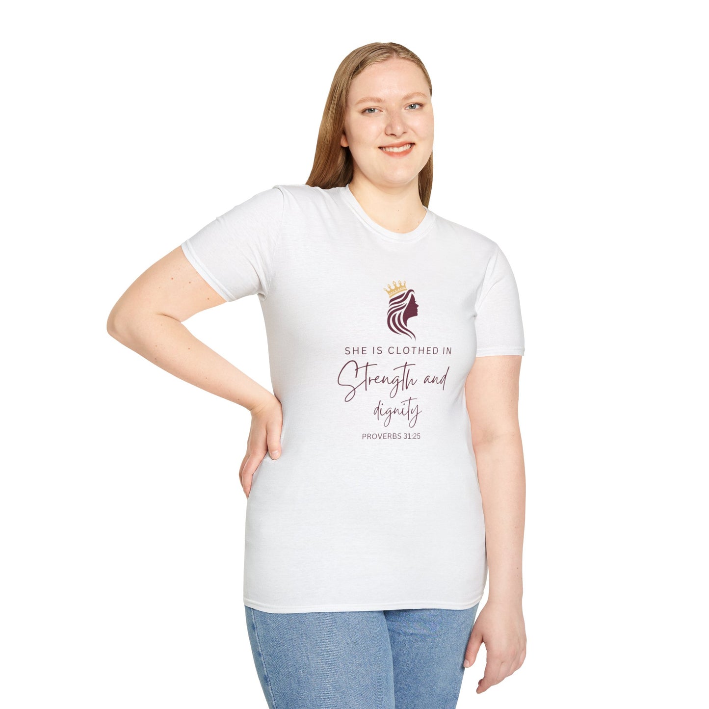 Empowering Scripture T-Shirt | Proverbs 31:25 | Inspirational Tee | Faith Gift | Modest Fashion | Church & Everyday Wear