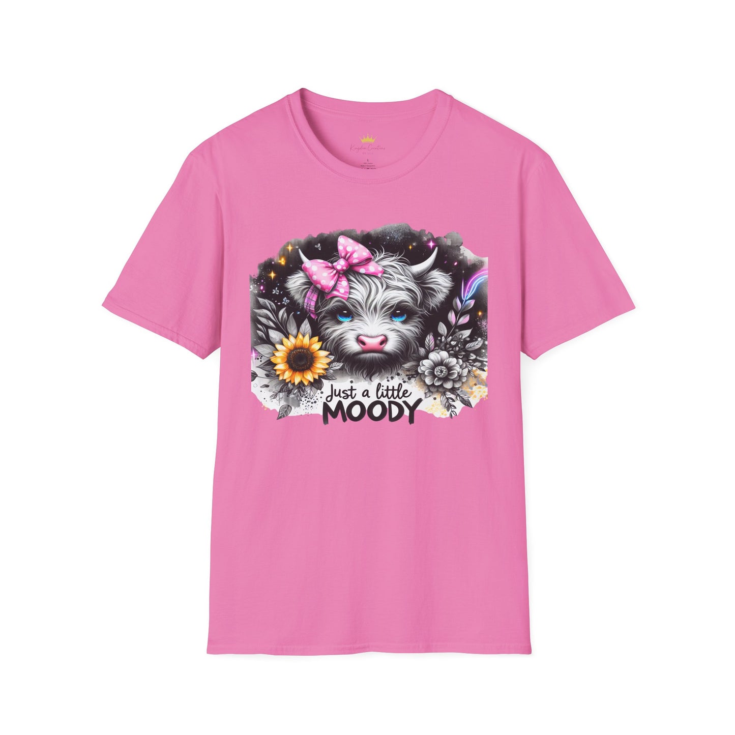 Moody Cow T-Shirt | Cute Animal Graphic Tee, Gift for Cow Lovers, Casual Wear, Birthday Gift, Everyday Style