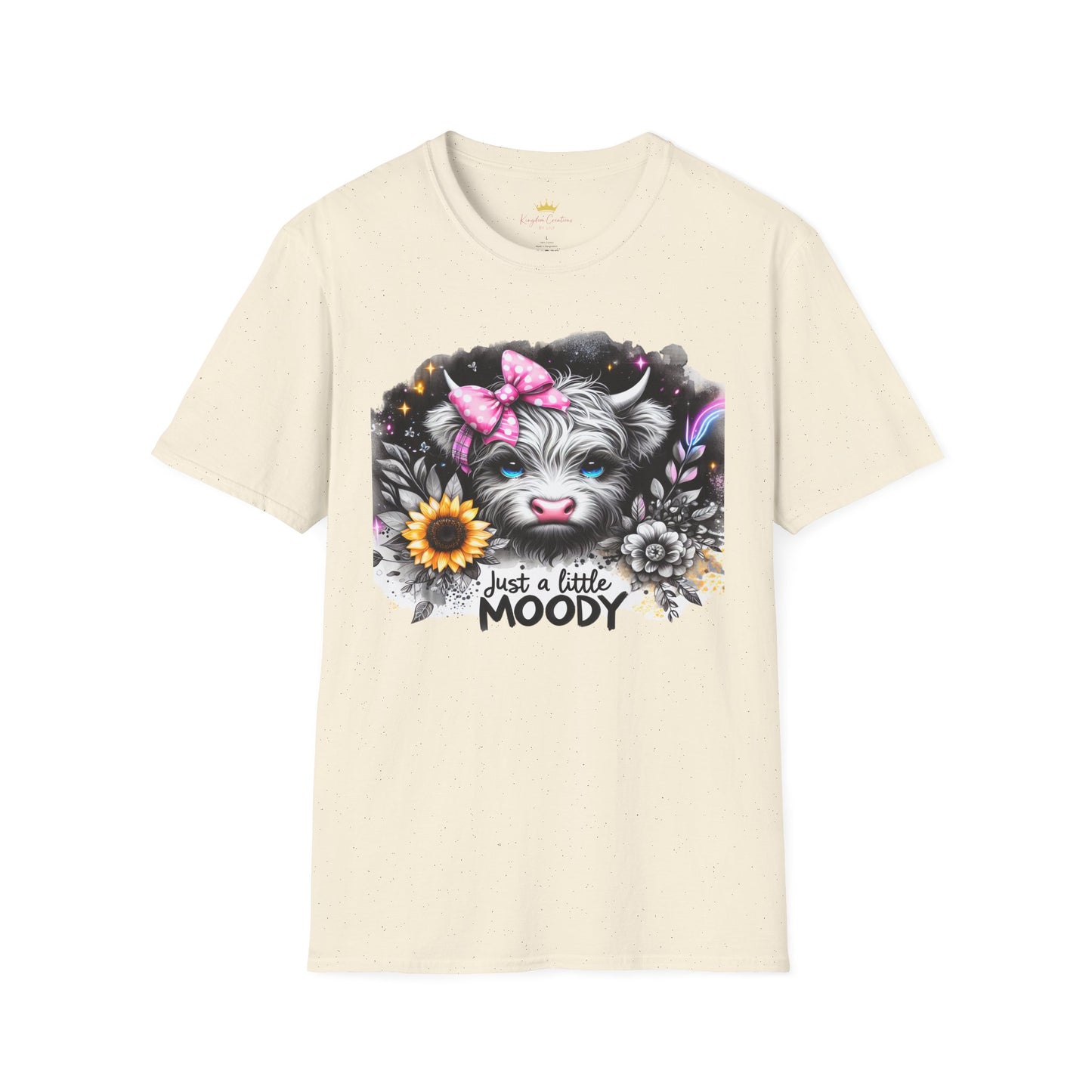 Moody Cow T-Shirt | Cute Animal Graphic Tee, Gift for Cow Lovers, Casual Wear, Birthday Gift, Everyday Style