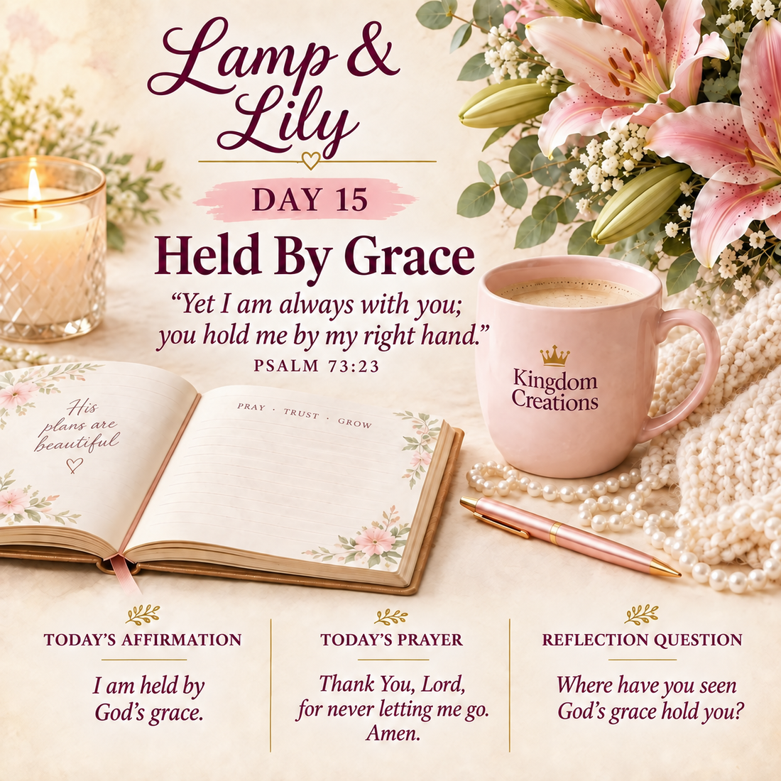 Day 15: Held By Grace | Lamp & Lily | Kingdom Creations by Lily