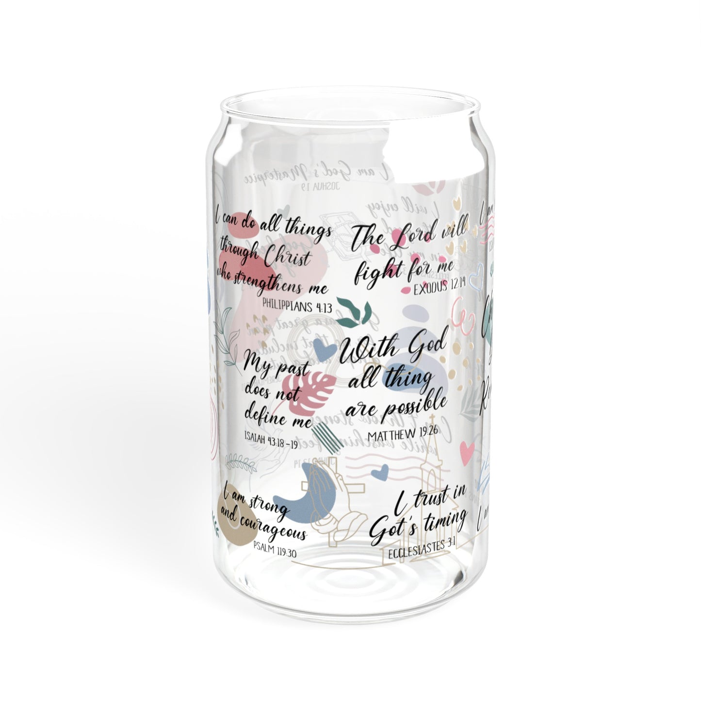 Daily Reminders Sipper Glass, 16oz