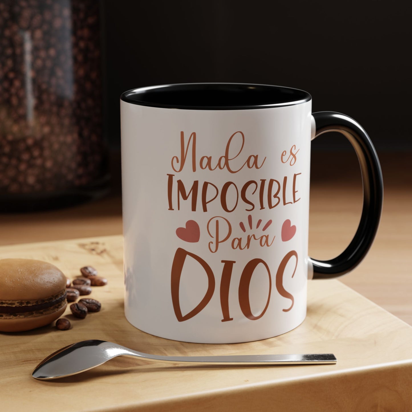 Nade es Imposible Para Dios  Accent Coffee Mug