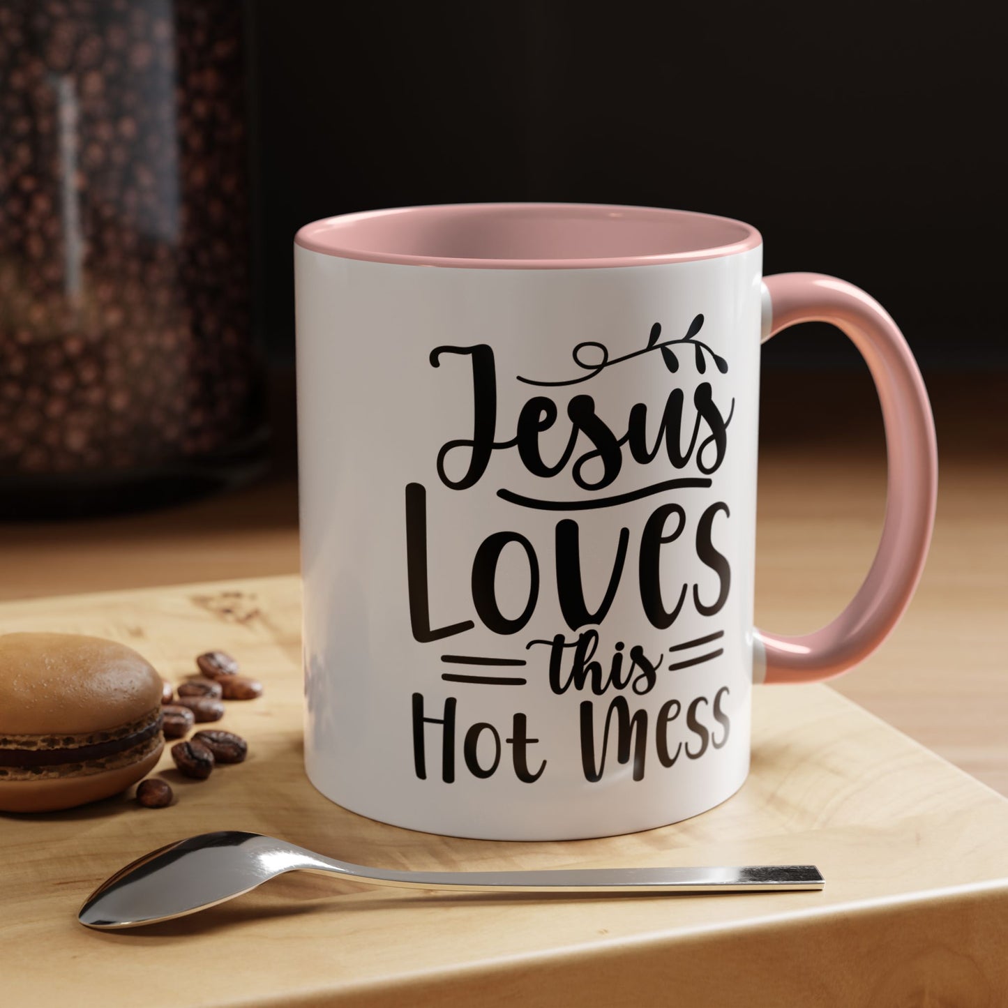 Jesus Loves This Hot MessAccent Coffee Mug