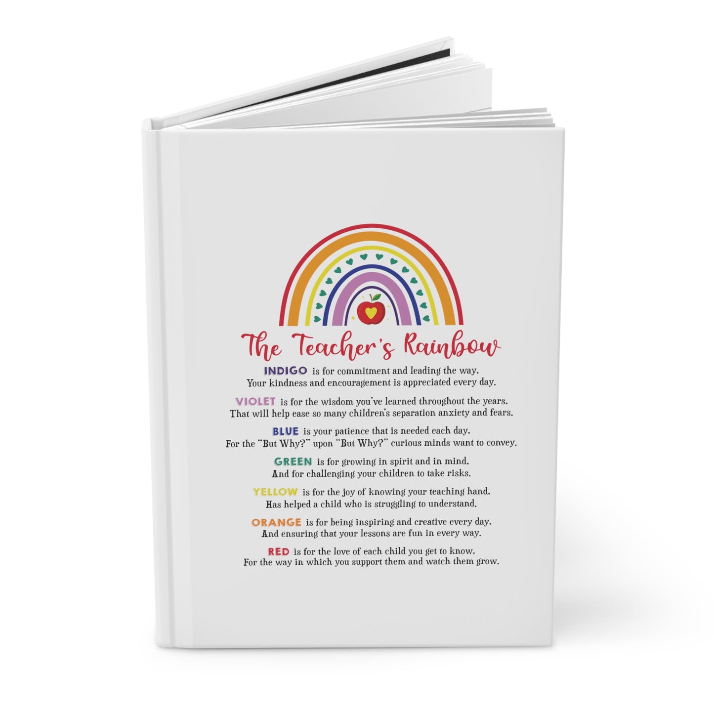 The Teacher's Rainbow Hardcover Journal Matte