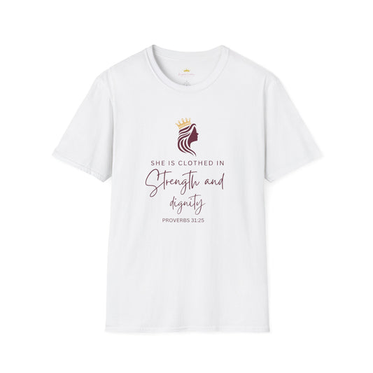 Empowering Scripture T-Shirt | Proverbs 31:25 | Inspirational Tee | Faith Gift | Modest Fashion | Church & Everyday Wear