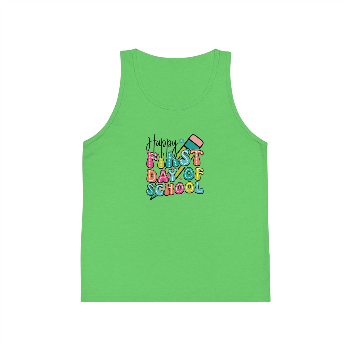 Happy First Day of School Kid's Jersey Tank Top