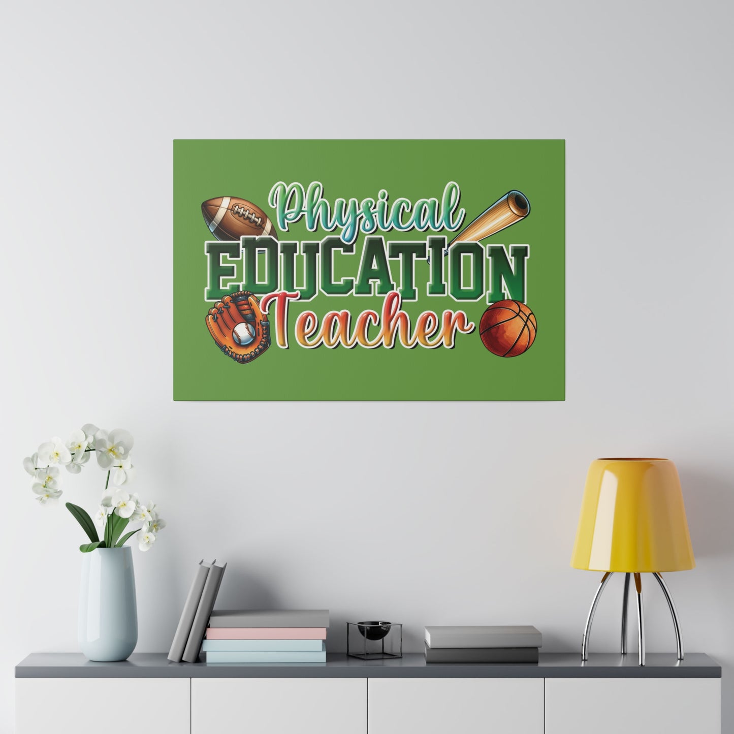 Physical Education Teacher Matte Canvas, Stretched, 0.75"