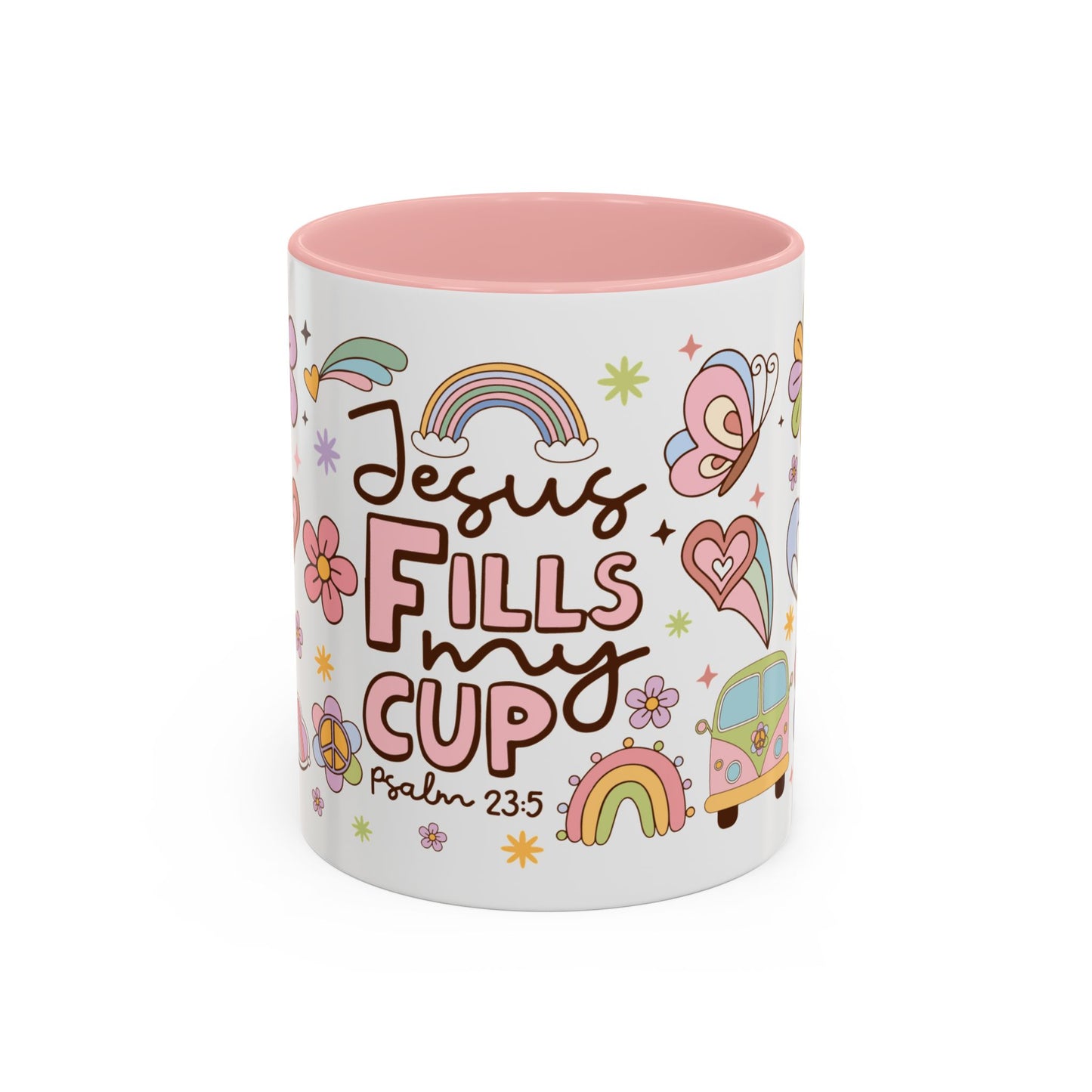 Jesus Fills My Cup Accent Coffee Mug