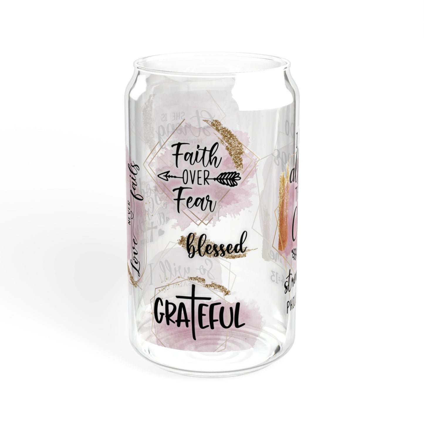 I can Do All Things Through Christ  Sipper Glass, 16oz