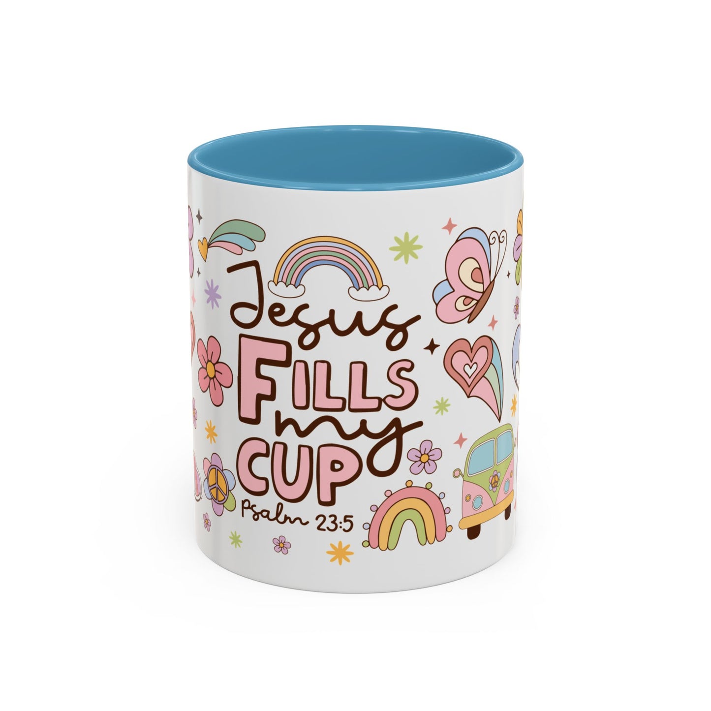 Jesus Fills My Cup Accent Coffee Mug