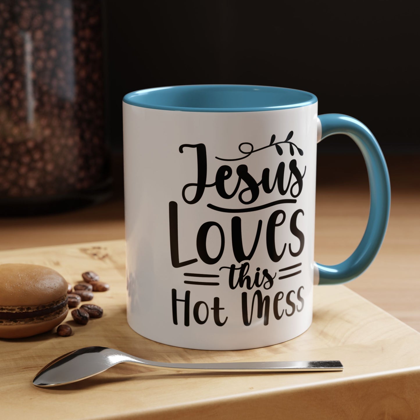 Jesus Loves This Hot MessAccent Coffee Mug