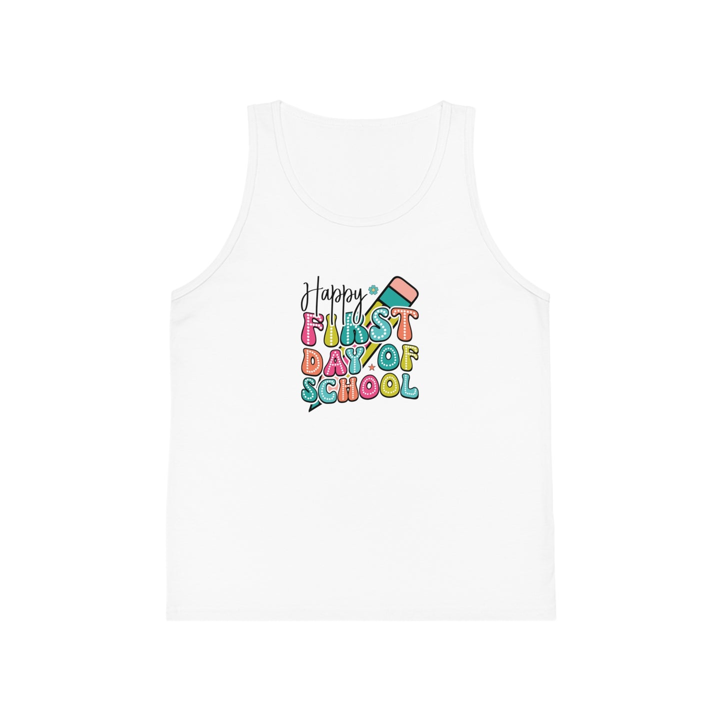 Happy First Day of School Kid's Jersey Tank Top