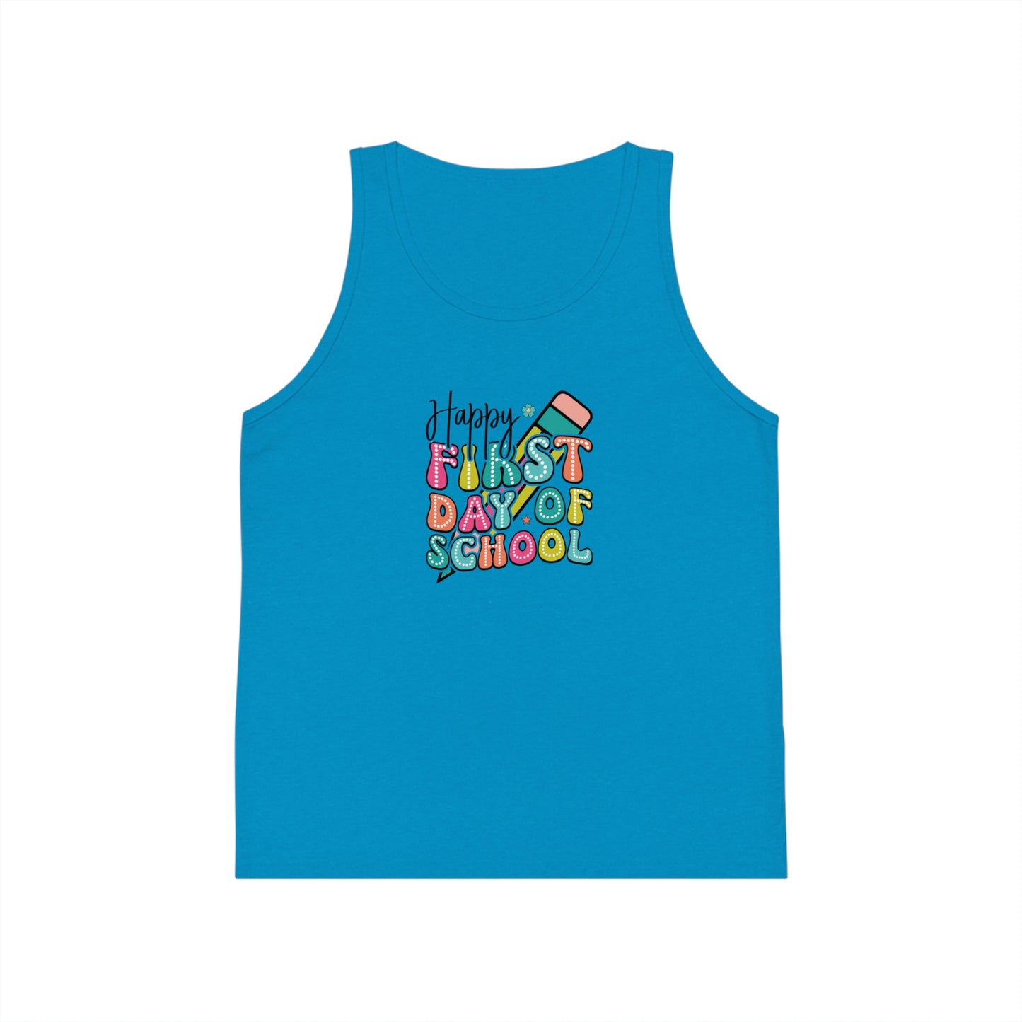 Happy First Day of School Kid's Jersey Tank Top