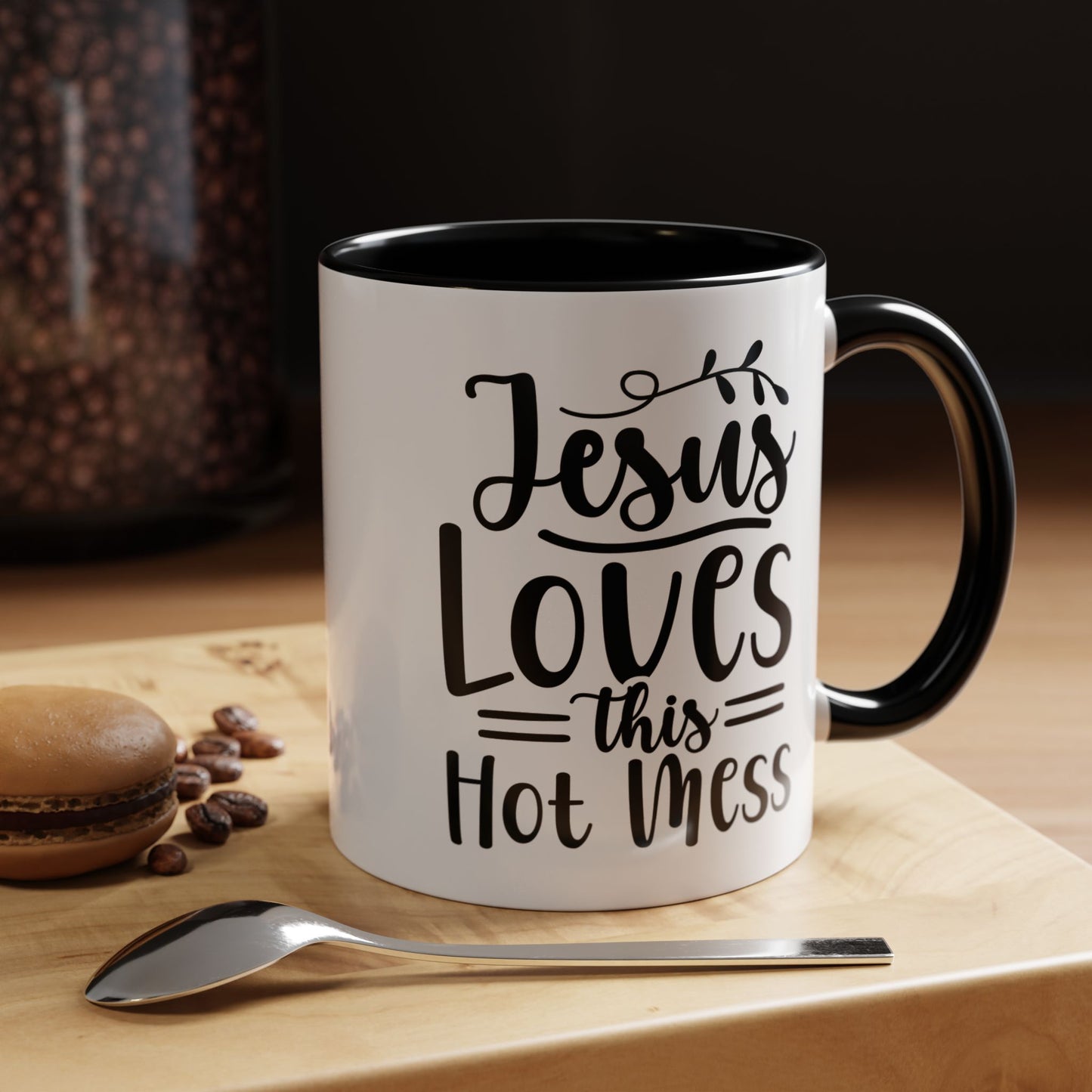 Jesus Loves This Hot MessAccent Coffee Mug