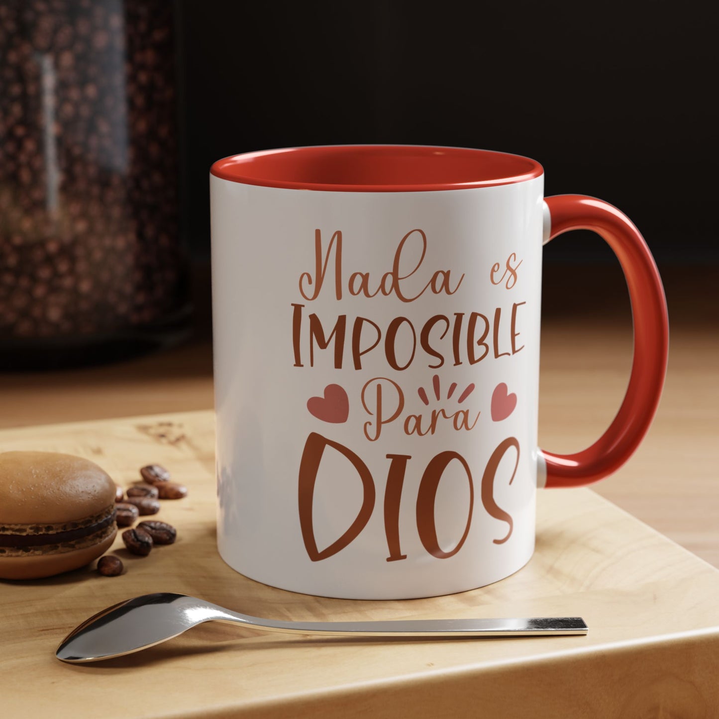 Nade es Imposible Para Dios  Accent Coffee Mug