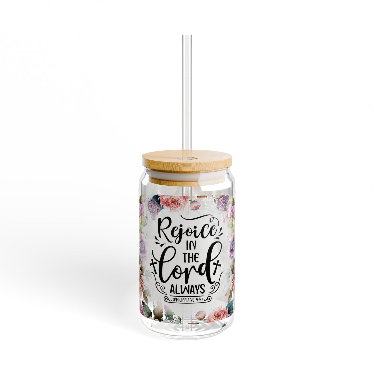 Rejoice in the Lord  Sipper Glass, 16oz