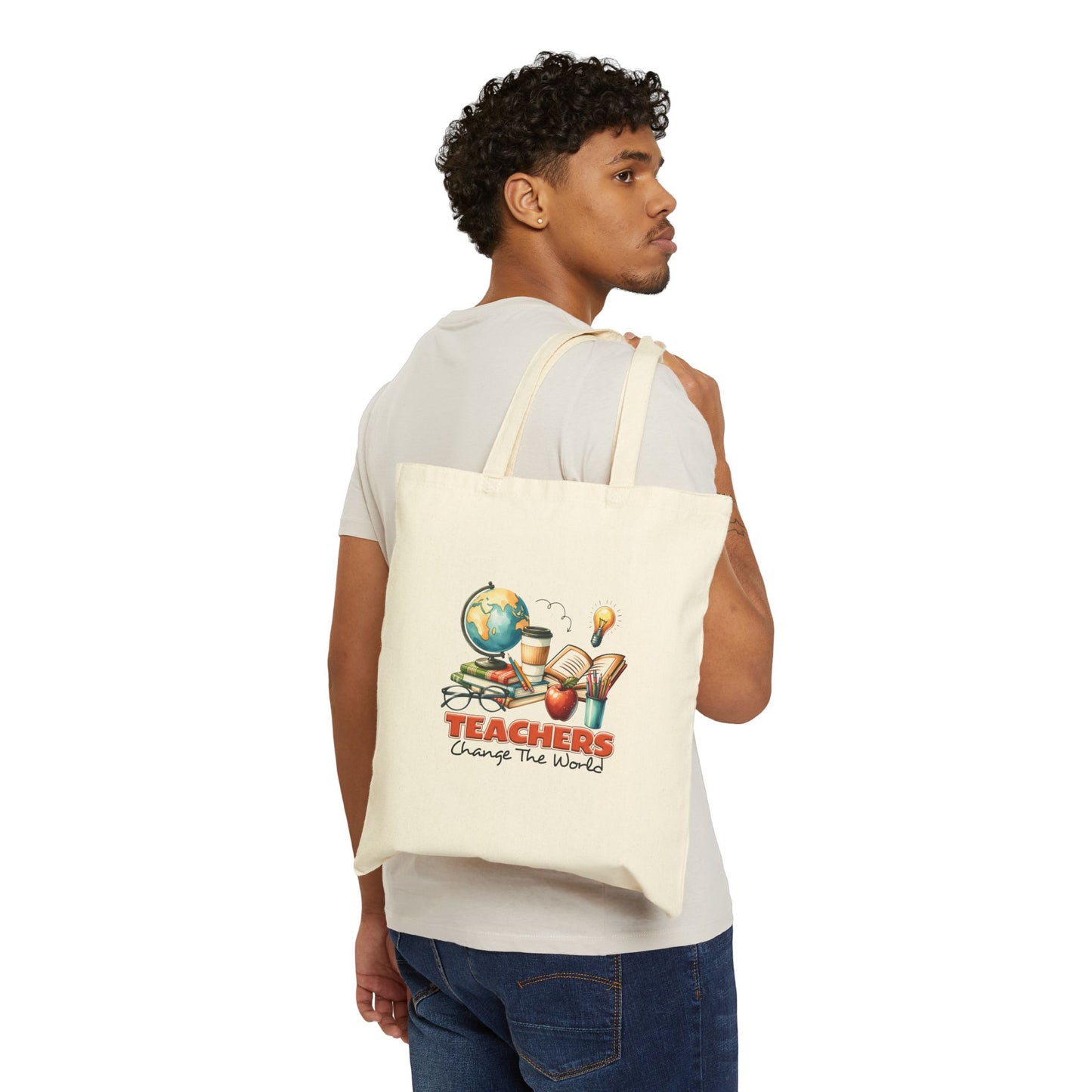 Teachers Change the World - Cotton Canvas Tote Bag