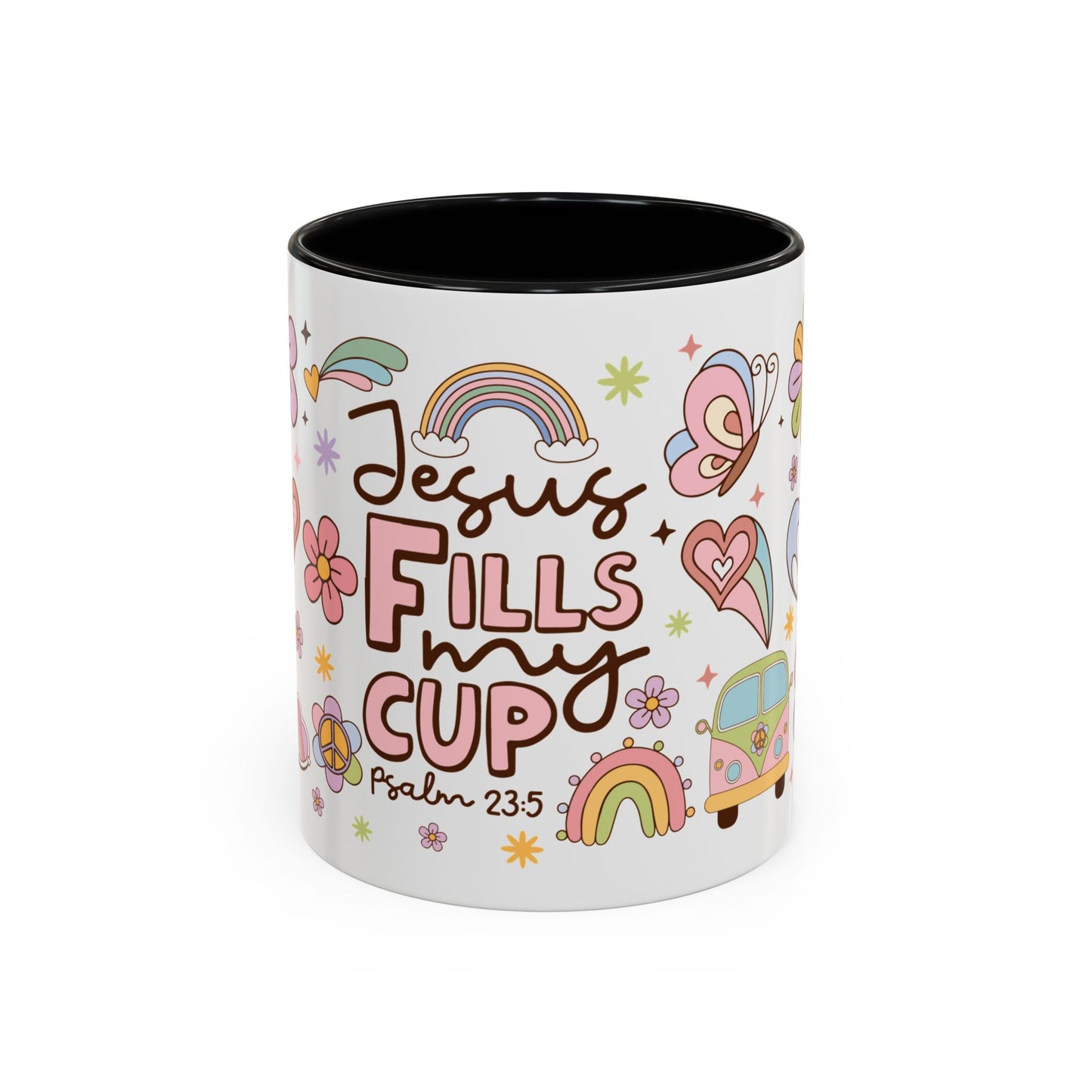 Jesus Fills My Cup Accent Coffee Mug