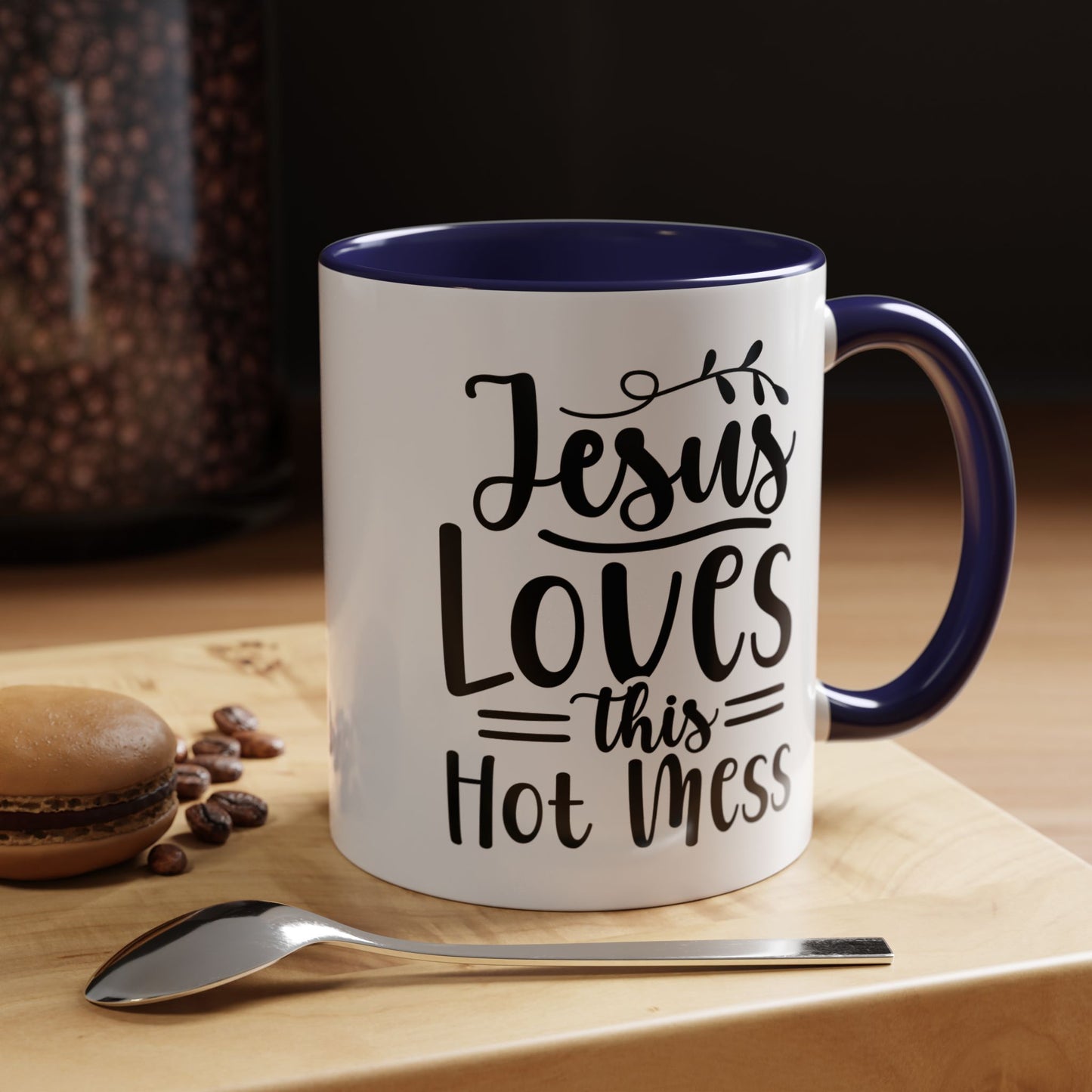 Jesus Loves This Hot MessAccent Coffee Mug