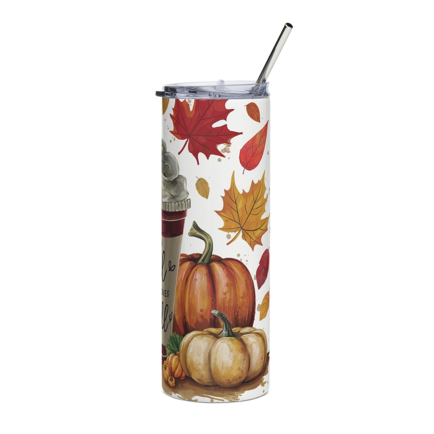 Fall-Themed Stainless Steel Tumbler, 20oz - Just a Girl Who Loves Fall | Autumn Coffee Cup, Thanksgiving Gift, Eco-Friendly Drinkware, [...]