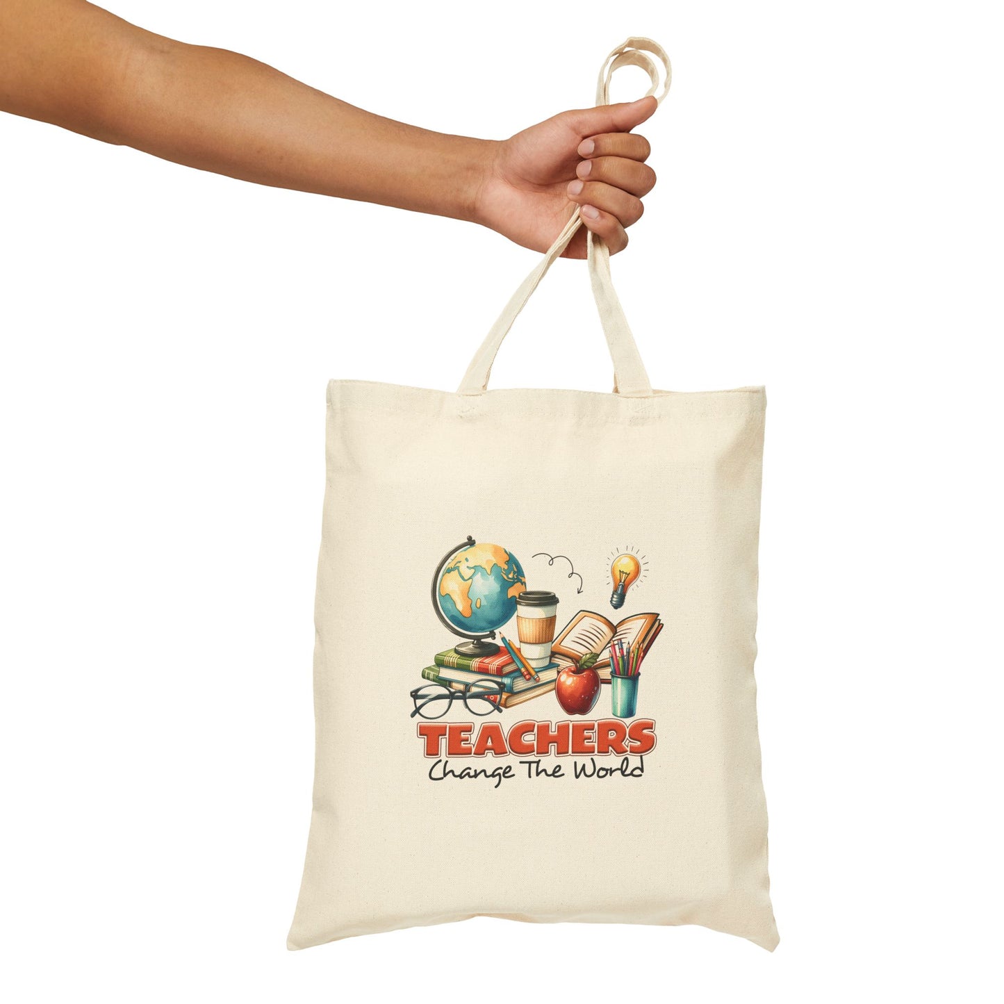 Teachers Change the World - Cotton Canvas Tote Bag