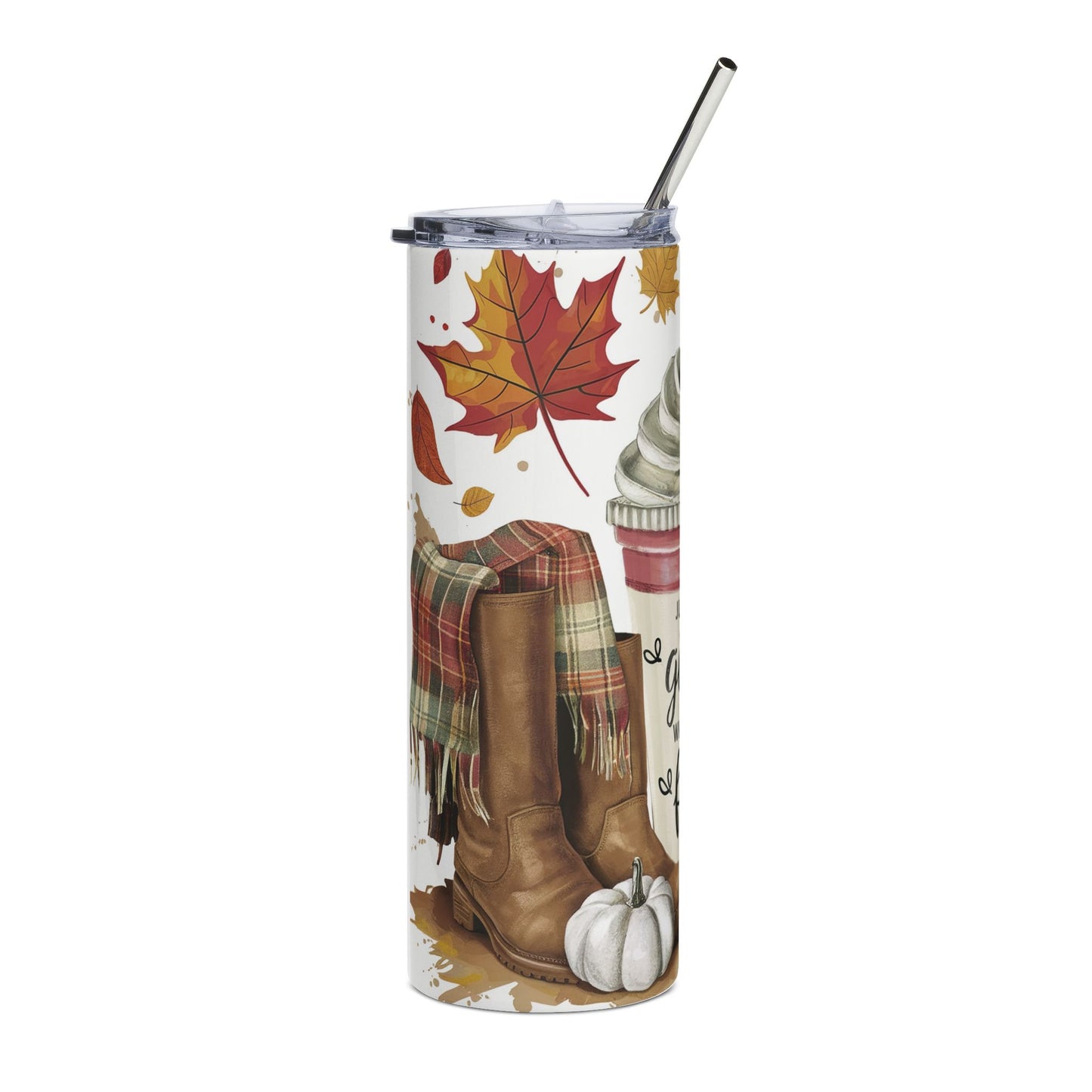 Fall-Themed Stainless Steel Tumbler, 20oz - Just a Girl Who Loves Fall | Autumn Coffee Cup, Thanksgiving Gift, Eco-Friendly Drinkware, [...]