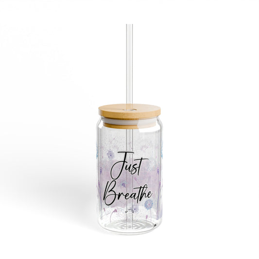 Just Breath  Sipper Glass, 16oz