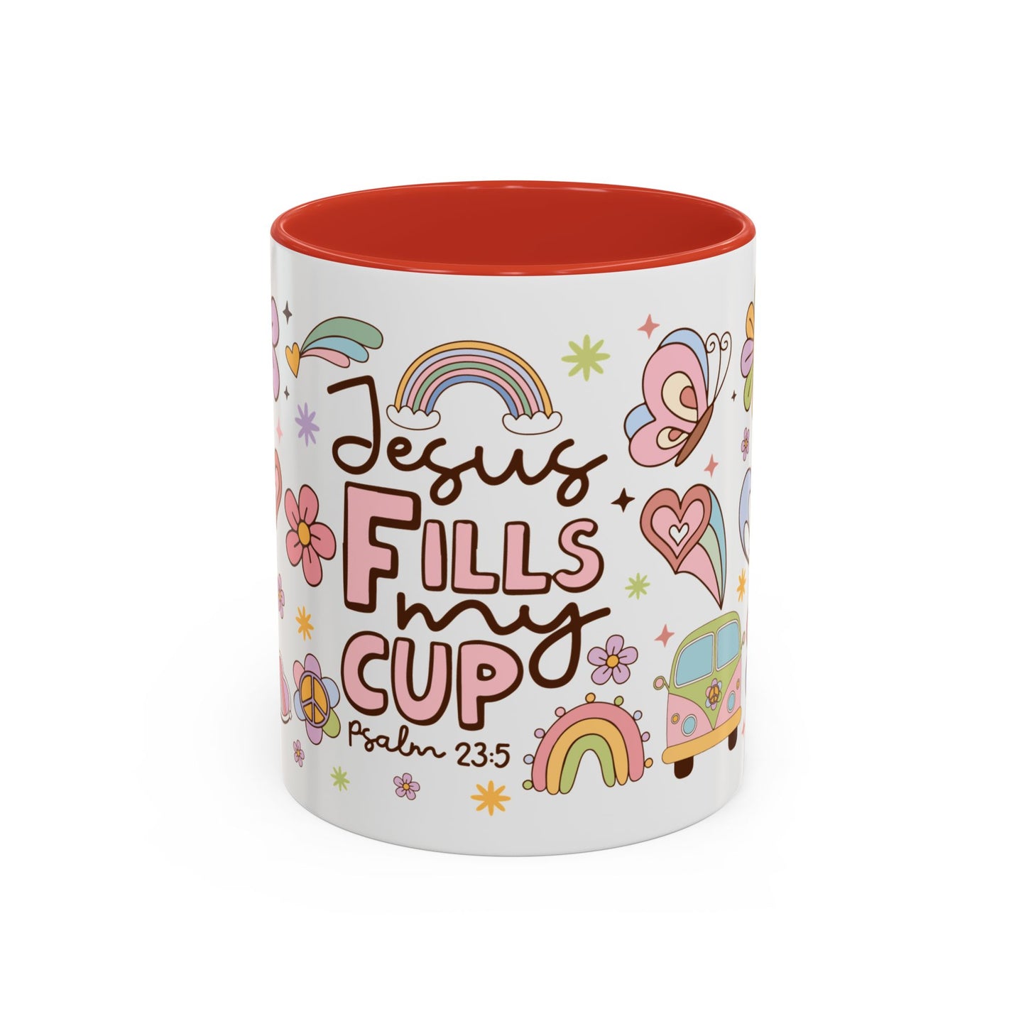 Jesus Fills My Cup Accent Coffee Mug