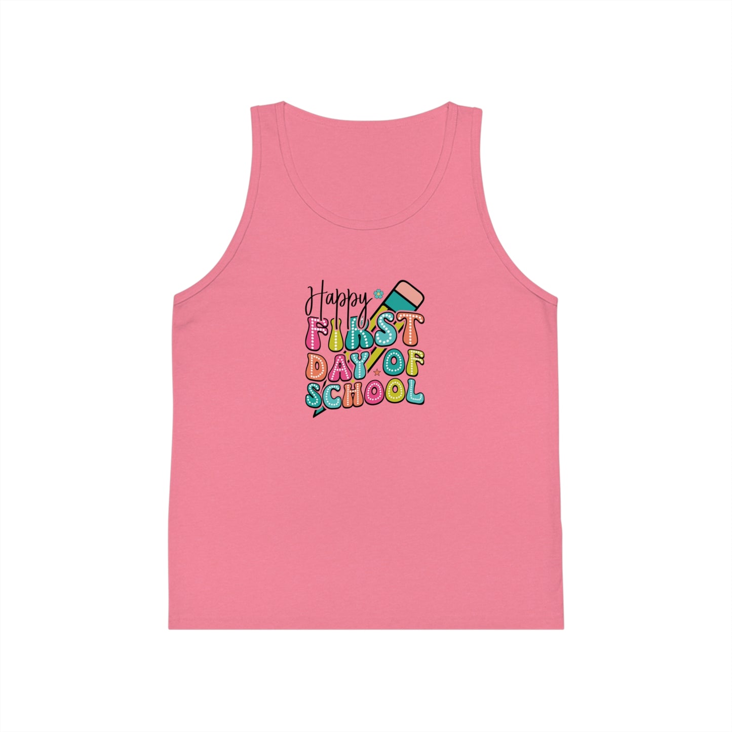 Happy First Day of School Kid's Jersey Tank Top