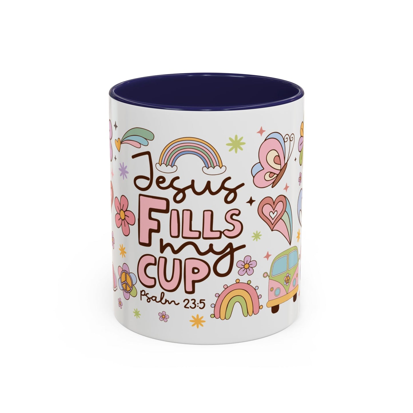 Jesus Fills My Cup Accent Coffee Mug