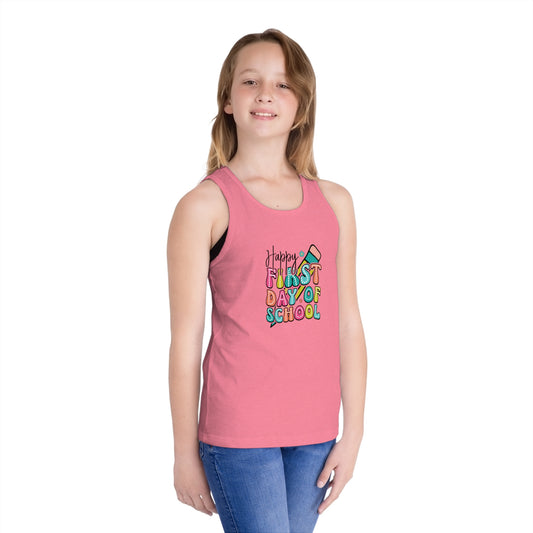 Happy First Day of School Kid's Jersey Tank Top