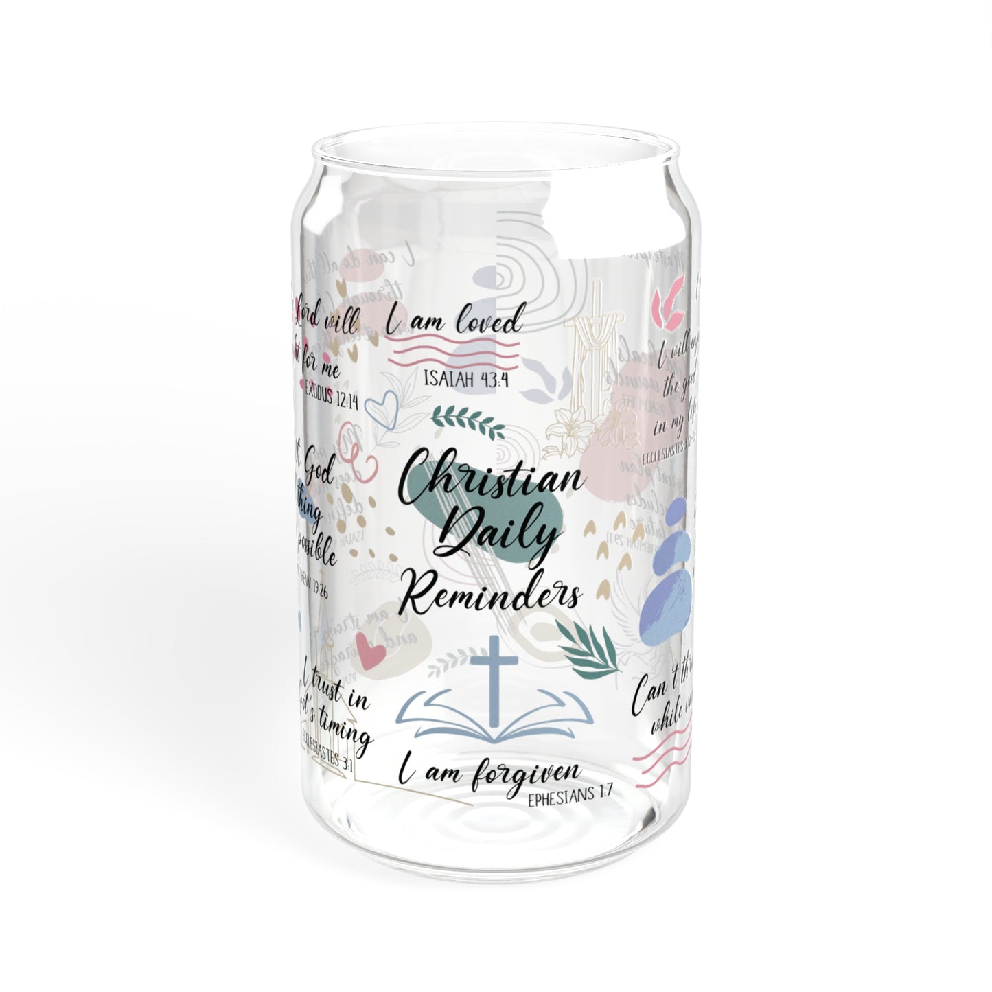 Daily Reminders Sipper Glass, 16oz