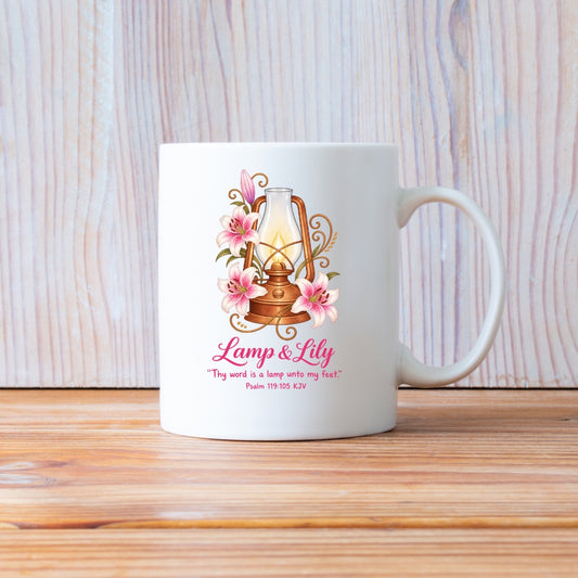 Lamp & Lily Coffee Mug – Faith-Inspired Gift for Women | Kingdom Creations by Lily
